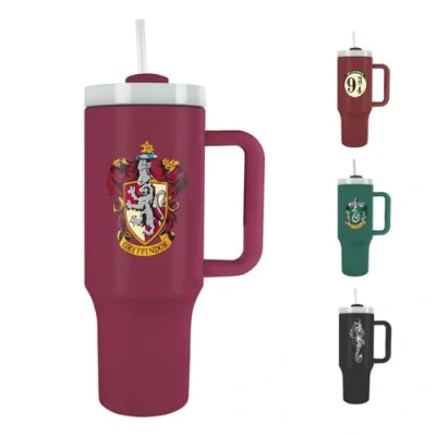 Image of Pyramid International Harry Potter Gryffindor 40oz/1200ML Tumbler with Straw and Lid, Advanced Double Wall Vacuum Insulation, Keeps Beverages Cold Up to 11 Hours, Hot 7 BPA Free