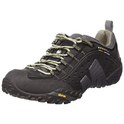 Image of Merrell Men&#039;s Intercept Walking Shoe, Smooth Black, 12.5