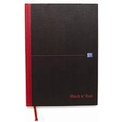 Image of Black n&#039; Red A4 Casebound Notebook Plain