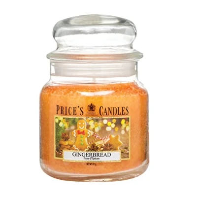 Image of Price&#039;s Gingerbread Medium Jar Candle Sweet, Delicious, Quality Fragrance Long Lasting Scent Up to 90 Hour Burn Time