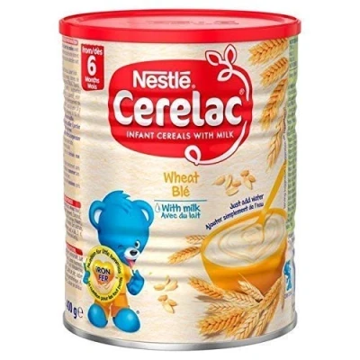 Image of Nestle Cerelac, Wheat With Milk, 14.11 Ounce Cans (Pack of 4)