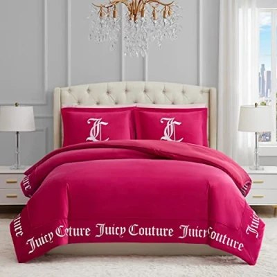Image of Juicy Couture Comforter Sets, Polyester, Hot Pink, Full/Queen 3PC