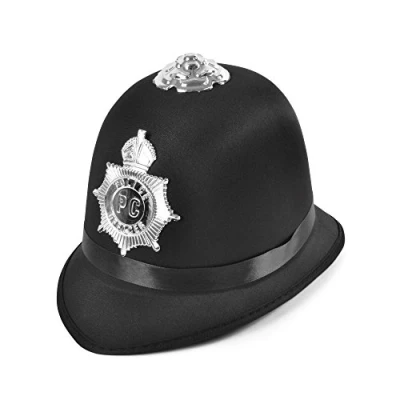 Image of Bristol Novelty BH660 Police Bobby Hat Satin Fabric, Unisex Adult, One Size