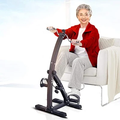 Image of NMDCDH Mini Exerciser Bike, with Multifunctional LCD Display for Elderly Men Women, Arm Leg Exercise Bike Rehabilitation Foot Hand Cycle Home Training Fitness Equipment