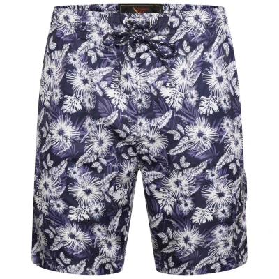 Image of Forge Men&#039;s Swim Shorts Elasticated Waist Drawstring with Pockets, Navy Colour, UK Size 4XL