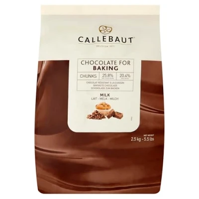 Image of Callebaut Milk Chocolate Baking Chunks 2.5kg