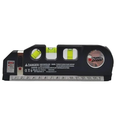 Image of Multipurpose Laser Level with Spirit Levels, 14 cm Measuring Tape