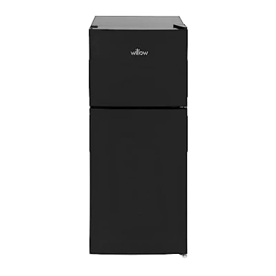 Image of Willow WTM118B 118L Top Mount Fridge Freezer with 4* Rating, Adjustable Thermostat, Mark Proof Finish, 2 Years Manufacturer’s Warranty Black
