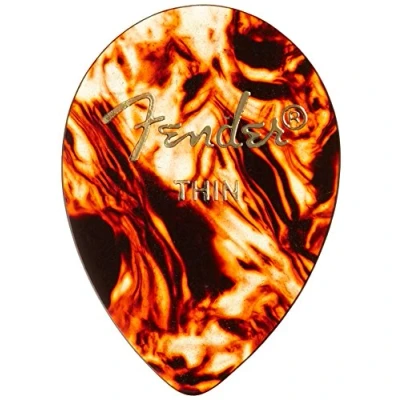 Image of Fender 354 Shape Classic Celluloid Picks (12 Pack) for electric guitar, acoustic mandolin, and bass