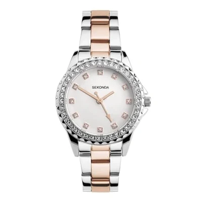 Image of Sekonda Women&#039;s Analog Japanese Quartz Watch with Alloy Steel Strap 40645