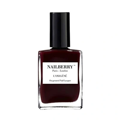 Image of Nailberry L&#039;Oxygéné Oxygenated Nail Lacquer Noirberry, 15 ml Polish for a Healthier Manicure &amp; Long Lasting Colour 12 Free, Vegan, Halal, Cruelty Gluten Free