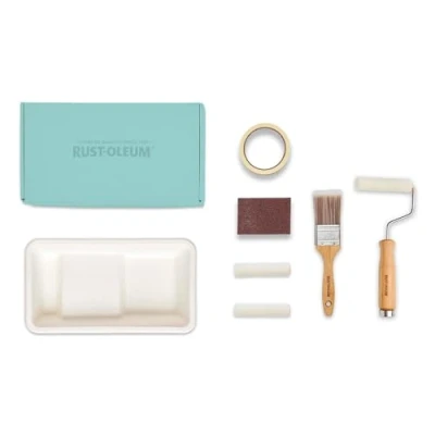 Image of Rust Oleum Ready to Roll Eco Paint Kit (Small) Bathroom Wood &amp; Cabinet Matt Soft Blues