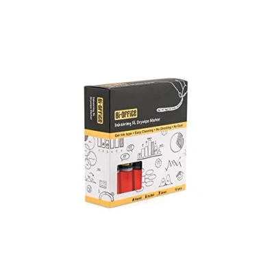 Image of Bi Office InkstringXL Dry wipe Marker for White Boards with Gel Ink and 3 mm Round Tip Red, Pack of 12