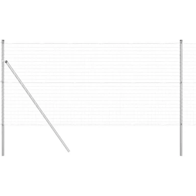 Image of vidaXL Euro Fence with 7 Posts 1x10 m Galvanised Steel