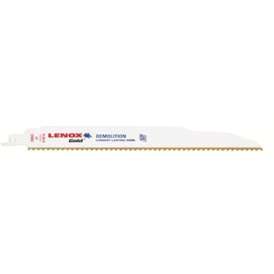 Image of Lenox Tools 21090966GR 229 mm 6 TPI Gold Power Arc Reciprocating Saw Blade for Demolition and Nail Embedded Wood Cutting (Pack of 5)