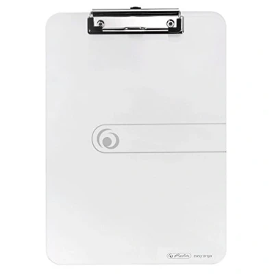 Image of Herlitz 10842409 Clipboard A4 Kraft Paper Cover with Clip Mechanism and Hanging Hole, FSC Mix. Assorted Colours. Transparent