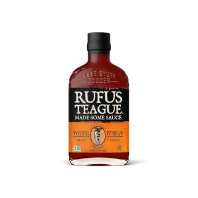 Image of RUFUS TEAGUE Touch O&#039; Heat BBQ Sauce (432 g), spicy sauce, smoky sweet with a hint of chilli, gluten free and GMO