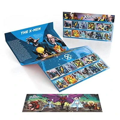 Image of Official Marvel X Men Affixed Presentation Pack by Royal Mail. Collectable Gift.