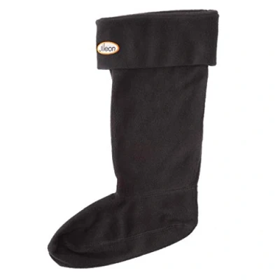 Image of Jileon Fleece Welly Socks For Women Soft Warm Boot (Black Large)