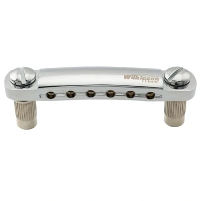 Image of Wilkinson WOGT1 52.5mm Tune O Matic Stop Tailpiece for USA Epiphone Les Paul SG Style Electric Guitar, Chrome