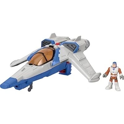 Image of Imaginext Spaceship Toy Disney and Pixar Lightyear Lights &amp; Sounds XL 15 with Buzz Figure for Preschool Kids Ages 3+ Years, HGT26