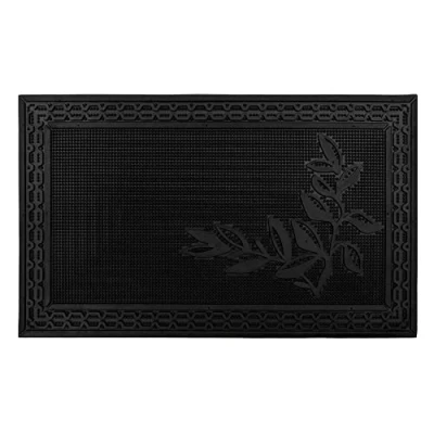 Image of JVL Foliage Scraper Rubber Pin Doormat, 45x75cm