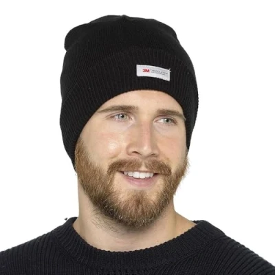 Image of A2Z Mens Hat Waterproof 3M Thinsulate Heatguard Insulated Thermal Woolly Winter MH626 Black M L