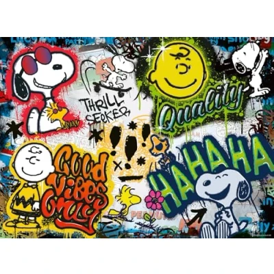 Image of Ravensburger 12000389 Peanuts Graffiti 500 pieces jigsaw Puzzle for adults and kids age 12 years up,