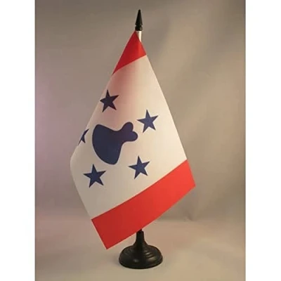 Image of AZ Flag Tubuai Table 5&#039;&#039; x 8&#039;&#039; Office 100% Polyester 21 14 cm Mini Desk with 10&#039;&#039; Pole and Black Plastic Base