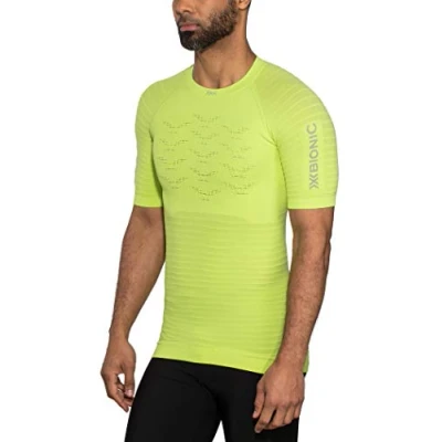 Image of X BIONIC Men Effektor 4.0 Run Short Sleeve Shirt Green/Arctic White, Large