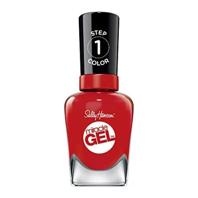 Image of Sally Hansen Miracle Gel Nail Polish, Red Between The Lines, 14.7ml