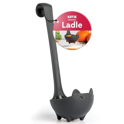 Image of New!! Katie Cat Soup Ladle by OTOTO Black Cat, Cooking Gifts, Gifts for Lovers Gift, Cute Kitchen Accessories, Funny Gadgets, Fun Gravy (Katie Black)