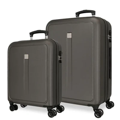 Image of Roll Road Cambodia Travel Toiletry Bags, Anthracite, 40 x 55 20 cm / 46 65 23 cm, Set of 2 suitcases