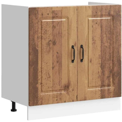 Image of vidaXL Kalmar Base Cabinet Old Wood 80 x 46 81.5 cm