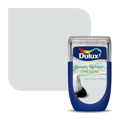 Image of Dulux Simply Refresh Tester Paint Cornflower White 30ML