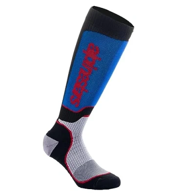 Image of Alpinestars Mx Plus Technical Socks, Black, White, Royal Blue, L