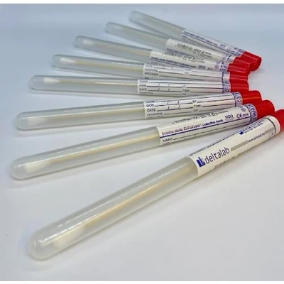 Image of CMJ 10 x Sterile Transport Collection Swab 15cm Wooden Cotton Bud Applicator Tube UK Seller (10 Swabs)