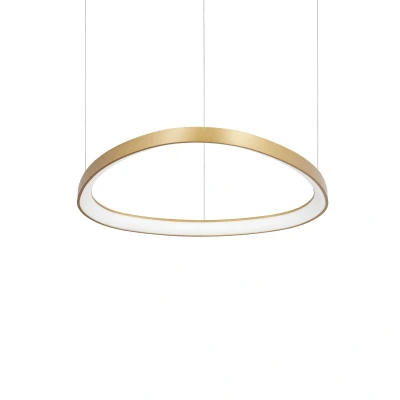 Image of Gemini 61cm LED Integrated Pendant Ceiling Light Brass 2700K