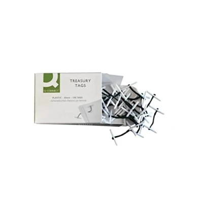 Image of Q Connect Plastic Treasury Tag 25mm (Pack of 100) KF04570
