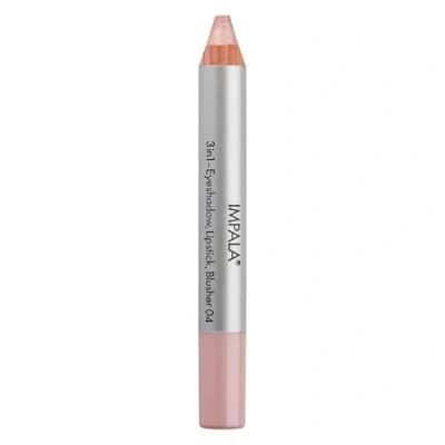Image of IMPALA 3 in 1 Jumbo Pencil, Color 04 Pale Pink Eyeshadow, Lipstick, and Blush Perfect Blending Soft Long Lasting Texture Intense Colors Easy to Apply