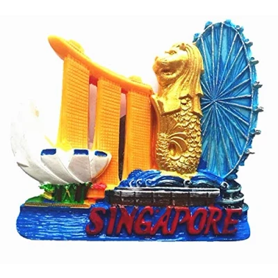 Image of 3D Singapore fridge magnet, Home&amp; kitchen decoration souvenir refrigerator magnet