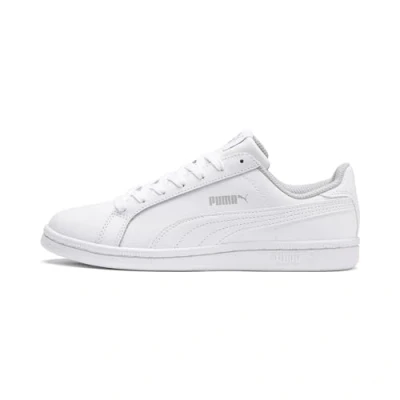 Image of Puma Childrens Unisex Kids Smash Jr. Trainers Sports Shoes Multicolour Leather Size UK 4