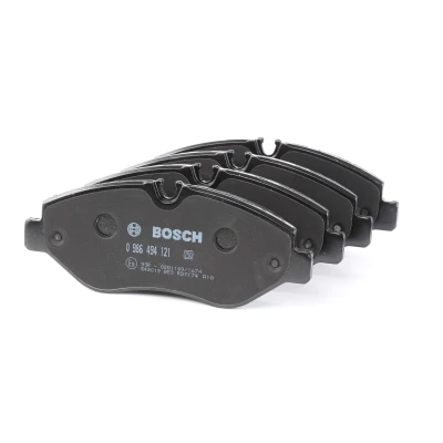 Image of 2E0698151, 2E0698151B, 2E0698151E Brake pad set BOSCH 0 986 494 121 Low Metallic with anti squeak plate, mounting manual