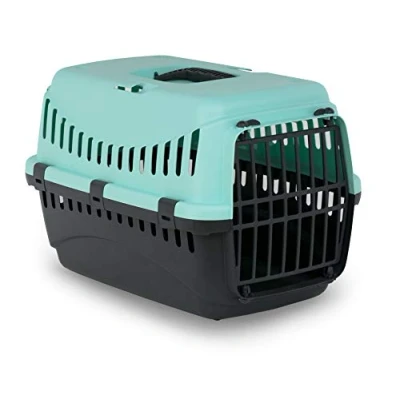 Image of MP Bergamo Gipsy 50 Plastic Transport Basket for Cats 7 kg Turquoise Blue