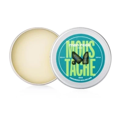 Image of Men Rock Awakening Beard Wax Coffee Oil Infused, 25ml: Shapes, Tames &amp; Softens with Zesty Sicilian Lime Scent