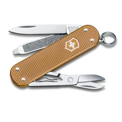 Image of Victorinox, Classic SD Alox, Swiss Army Pocket Knife, small, Multi Tool, Camping, 5 Functions, Blade, Nail file, Screwdriver 2.5 mm