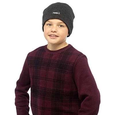 Image of undercover lingerie Childrens Boys Girls Heatguard Thermal Genuine Thinsulate GL023 Beanie Hat Grey 7 10