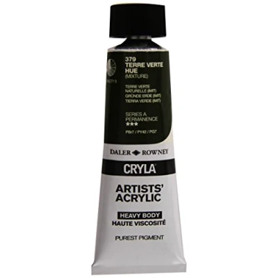 Image of Daler Rowney Cryla Acrylic 75 ml Terre Verte Hue, Professional Artists