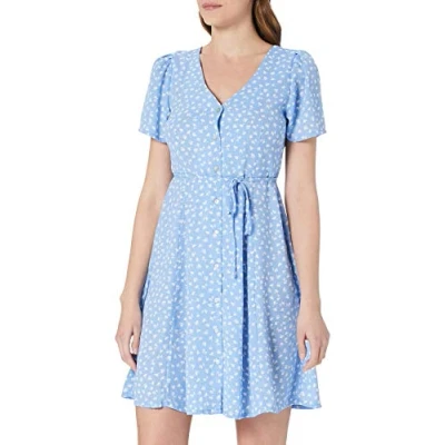 Image of ONLY Women&#039;s Onlsonja Life S/S Dress Noos Wvn Dress, Allury/AOP:Fiona Ditsy, 12