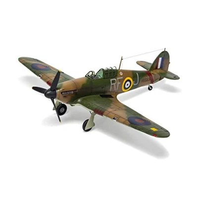 Image of Airfix Model Set A05127A Hawker Hurricane Mk.I Building Kit Plastic Plane Kits for Adults &amp; Children 8+, Includes Sprues Decals 1:48 Scale